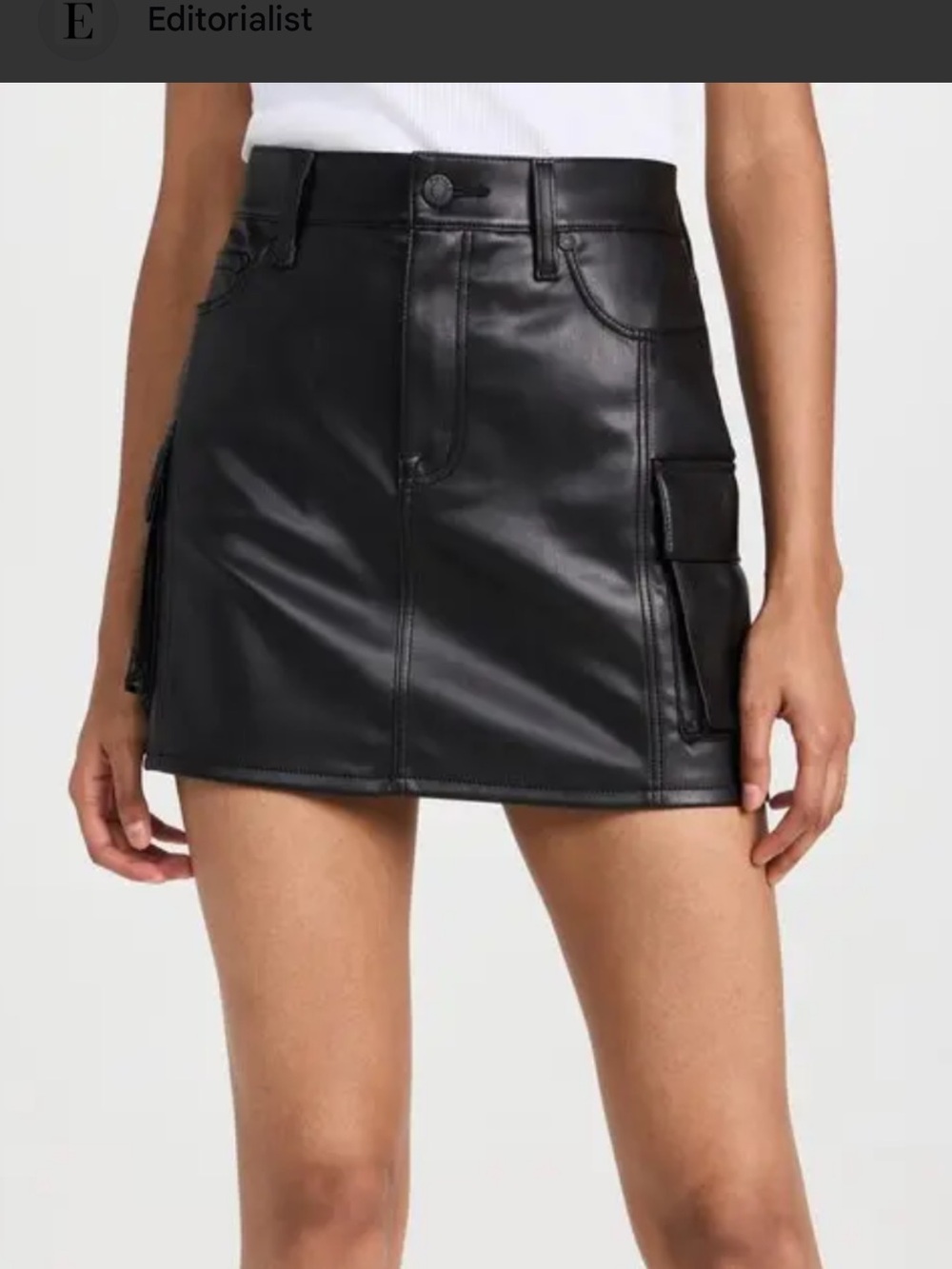 Pistola Black Faux Leather skirt